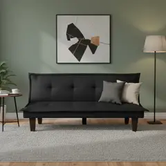 JUST HOME COLLECTION - Futón Kald Negro 165x75x72 cm