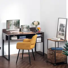 JUST HOME COLLECTION - Escritorio Wool Madera/Negro 120x85x60 cm