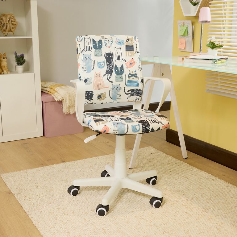 Silla Escritorio Infantil Gato Multicolor