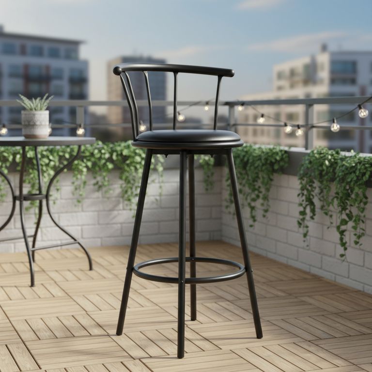Silla bar Bar Negro 99.5x55x51.5 cm