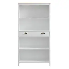 JUST HOME COLLECTION - Estante Librero Nantes Madera 4 Nivel(Es) 80X152X30 Cm Blanco