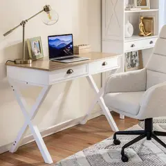 JUST HOME COLLECTION - Escritorio Nantes Blanco 103x76x49.5 cm