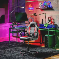 JUST HOME COLLECTION - Silla Gamer Escritorio Zeta Rojo/Negro