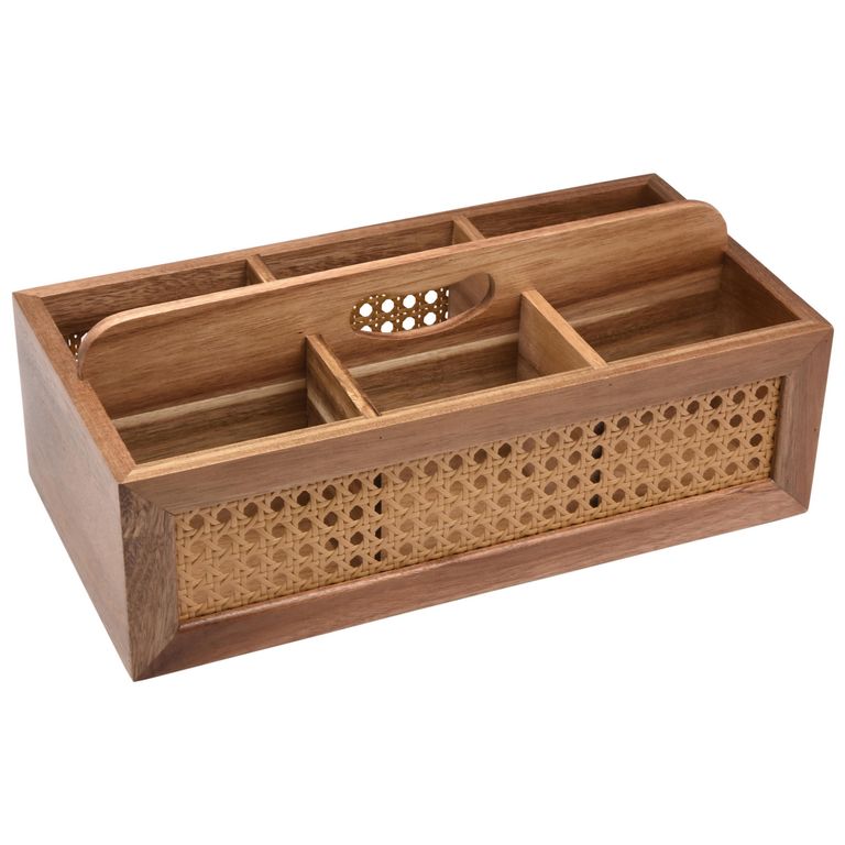 Organizador 6 Divisiones Acacia 36X18X14 Cm