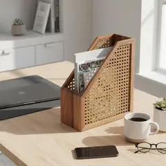 JUST HOME COLLECTION - Organizador De Documentos Escritorio Mimbre Oficina