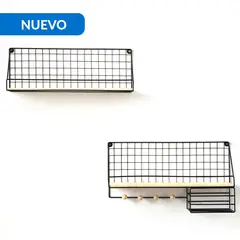 JUST HOME COLLECTION - Set de Repisas Altamira Metal 2 Nivel(es) 60x4x20 cm Café