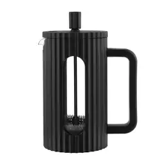 JUST HOME COLLECTION - Cafetera Prensa Francesa Vidrio Negra 600 ml
