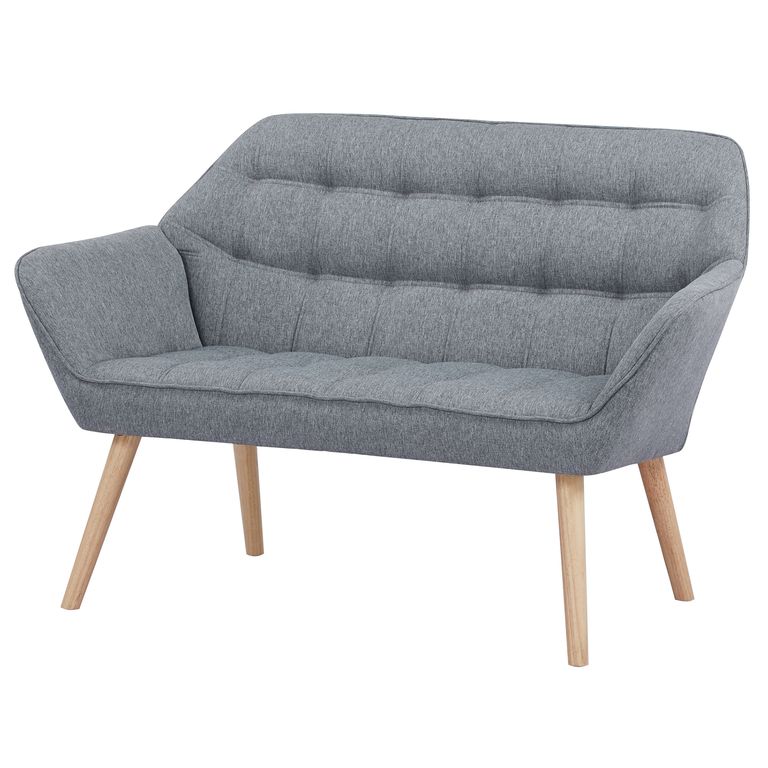 Sofá 2 cuerpos Cassio 122x81x72 cm Gris