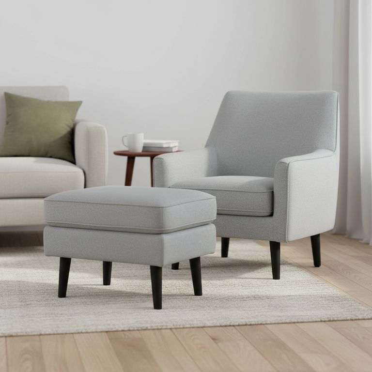 Poltrona Sitial + Banqueta 77x92x83 cm Gris