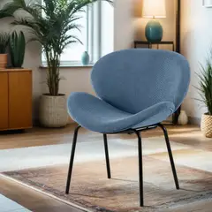JUST HOME COLLECTION - Poltrona 1 cuerpo Bogarte 62x62x76 cm Azul