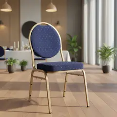 JUST HOME COLLECTION - Silla Salón Evento Azul 91x46x57 cm