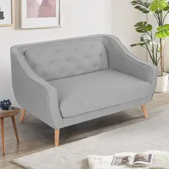 JUST HOME COLLECTION - Sofá 2 cuerpos Gaspare 131.5x78x84 cm Gris