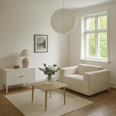 JUST HOME COLLECTION - Sofá 1 cuerpo Anaiel 128x64x94 cm Beige