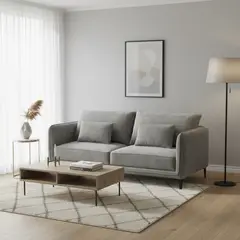 JUST HOME COLLECTION - Sofá 3 cuerpos Makula 194x88x84 cm Gris