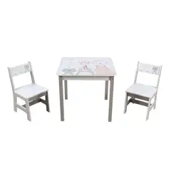 JUST HOME COLLECTION - Set mesa + 2 sillas Animales Multicolor 60x55x60 cm