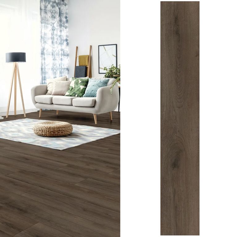 Piso laminado 7 mm Oak Dark Café Oscuro 2.39 m2