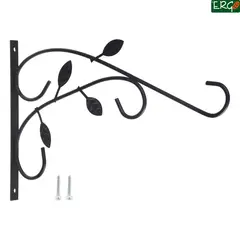 ERGO - Colgador macetero metal, diseño hojas
