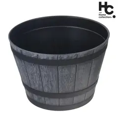 JUST HOME COLLECTION - Macetero Look Barril de Polipropileno 43x29.3 cm Colores Antiguos