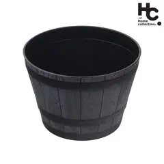 JUST HOME COLLECTION - Macetero Look Barril de Polipropileno 35x24.5 cm Colores Antiguos