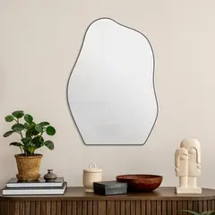 JUST HOME COLLECTION - Espejo Decorativo Forma Poligonal 50x70 cm Plateado Shape