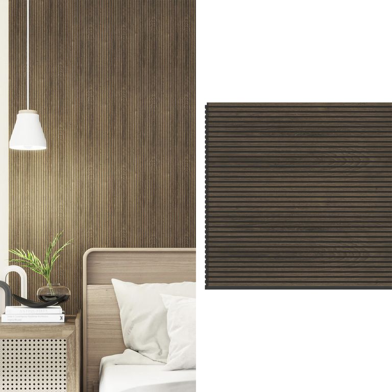 Wall Panel Micro 30x240 cm Café Oscuro 0.72 m2