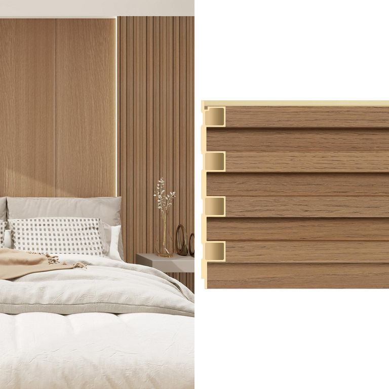 Wall Panel Wpc 16x240 cm Café Claro 0.39 m2