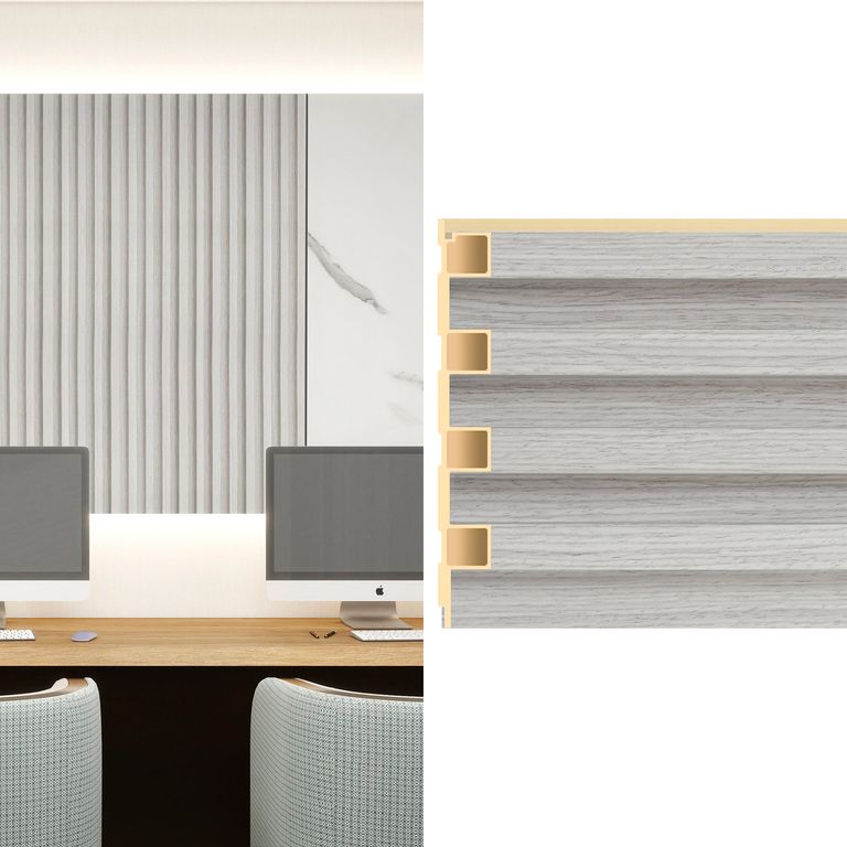 Wall Panel Wpc 16x240 cm Gris Claro 0.39 m2