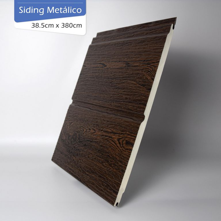 Siding Metalico 1,6 cm 0,385x3,8 Metros Cafe