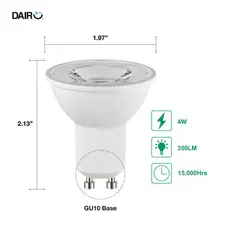 DAIRU - Led 3 Tonos 4 W GU10 350 lm Luz Fría