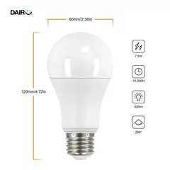 DAIRU - Ampolleta Led Con Sensor 7.8 W E27 806 lm Luz Fría