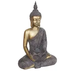 JUST HOME COLLECTION - Buda sentado con portavela Multicolor 42.5x18 cm