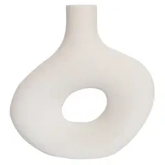 JUST HOME COLLECTION - Florero de cerámica 16 cm, color blanco