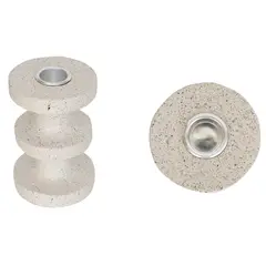 JUST HOME COLLECTION - Candelabro de ceramica 11 cm, color blanco