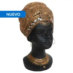 JUST HOME COLLECTION - Figura africana cabeza 28,5 cm