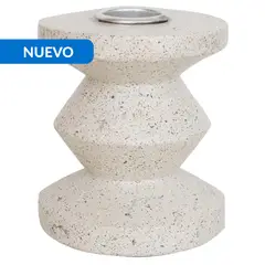 JUST HOME COLLECTION - Candelabro de ceramica 8 cm, color blanco