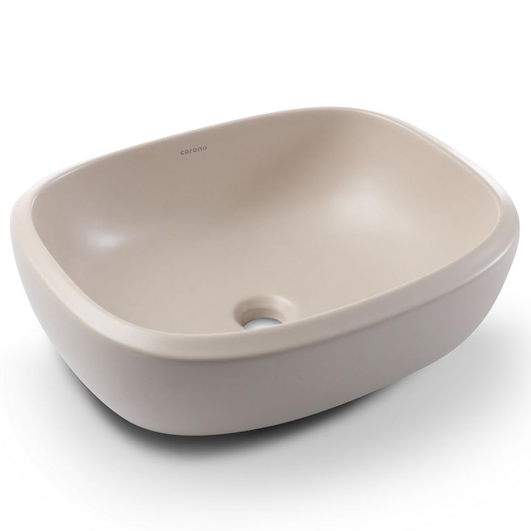 Lavamanos Forma Ovalada Porcelana 46x16x39.5 cm Beige