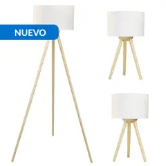 JUST HOME COLLECTION - Combo 1 Lámpara pie 137 cm + 2 Lámparas de Mesa 37 cm