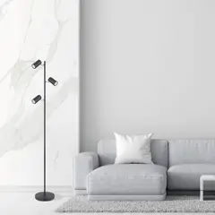 JUST HOME COLLECTION - Lámpara de Pie Aron Negro 23x154 cm