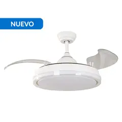 JUST HOME COLLECTION - Ventilador de Techo Moderno con Aspas Retráctiles y Luz Led Integrada
