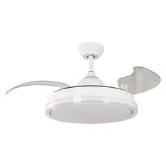 JUST HOME COLLECTION - Ventilador de Techo Moderno con Aspas Retráctiles y Luz Led Integrada