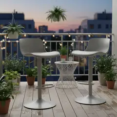 JUST HOME COLLECTION - Set de 2 sillas Mia Gris 100x43x47 cm