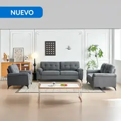JUST HOME COLLECTION - Set de Sofás 6 cuerpos Everest 211x90x87 cm Gris