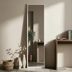CASA BONITA - Espejo Decorativo Forma Rectangular 125x30 cm Blanco
