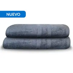 JUST HOME COLLECTION - Set 2 Toallas Cuerpo 500 gr 70x140 cm Gris