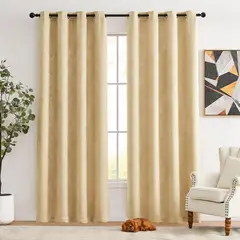 undefined - Cortina 2 Paños 140x220 cm Beige