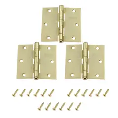 FIXSER - Pack 3 Unidades Bisagra 3X3'' Bronce