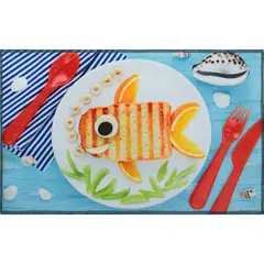 JUST HOME COLLECTION - Limpiapies Pescadito 50x80 cm Multicolor