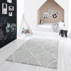 JUST HOME COLLECTION - Alfombra Living Sherpa 160x230 cm Gris