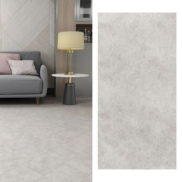 Piso Vinílico Autoadhesivo 1.5 mm 30x61 cm Rocky Gris 4.64 m2
