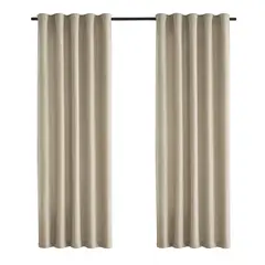 JUST HOME COLLECTION - Cortina Tela Sun Out 140x220cm Beige Presilla Escondida o gancho